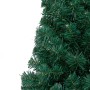 Albero di Natale a Metà Preilluminato con Palline Verde 180 cm