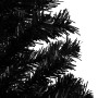 Albero di Natale Preilluminato con Palline Nero 120 cm PVC