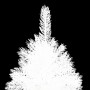 Albero di Natale Preilluminato con Palline Bianco 210 cm