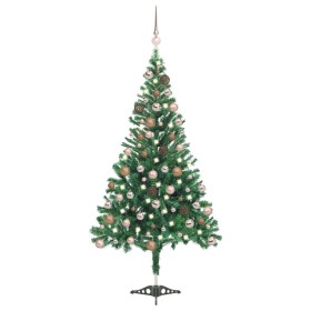 Albero di Natale Preilluminato Palline Bianco 180 cm 564 Rami