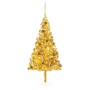 Albero di Natale Preilluminato con Palline Oro 210 cm PET