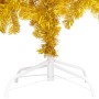 Albero di Natale Preilluminato con Palline Oro 210 cm PET