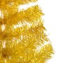 Albero di Natale Preilluminato con Palline Oro 210 cm PET