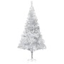 Albero di Natale Preilluminato con Palline Argento 240 cm PET