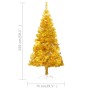 Albero di Natale Preilluminato con Palline Oro 150 cm PET