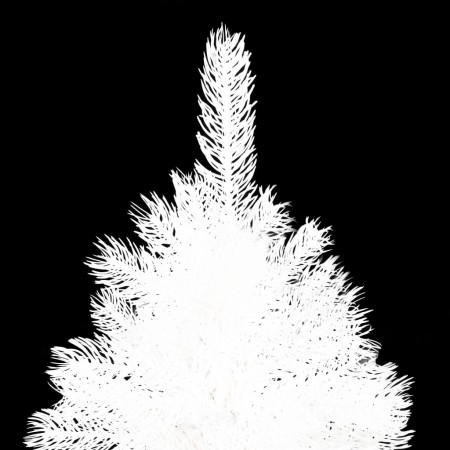 Albero di Natale Preilluminato con Palline Bianco 150 cm