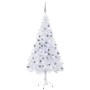 Albero di Natale Preilluminato con Palline 150 cm 380 Rami