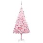 Albero di Natale Preilluminato con Palline Rosa 240 cm PVC