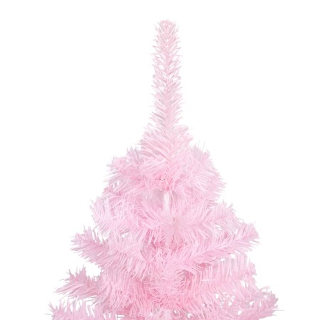 Albero di Natale Preilluminato con Palline Rosa 240 cm PVC