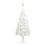 Albero di Natale Preilluminato con Palline Bianco 180 cm