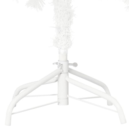 Albero di Natale Preilluminato con Palline Bianco 240 cm PVC