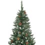 Albero di Natale Artificiale Preilluminato con Pigne 210 cm