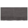 Piano Tavolo Marrone 120x60x(2-6) cm Rovere Massello Trattato