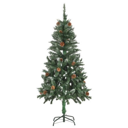 Albero di Natale Preilluminato con Palline e Pigne 150 cm