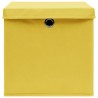 Contenitori con Coperchi 4 pz 28x28x28 cm Giallo