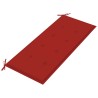 Panca da Giardino 2 Posti con Cuscino 120cm Grigia in Eucalipto