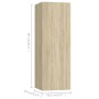 Set di Mobili Porta TV 6 pz Rovere Sonoma in Legno Multistrato