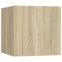 Set di Mobili TV 4 pz Rovere Sonoma in Legno Multistrato