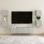 Set di Mobili Porta TV 6 pz Grigio Cemento in Legno Multistrato