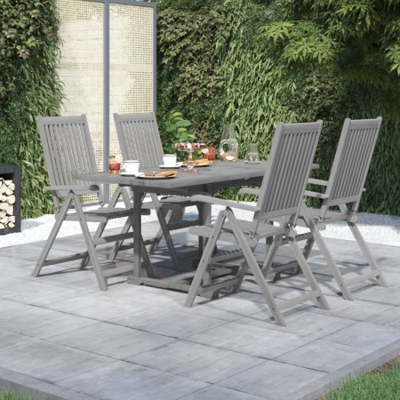 Set da Pranzo per Giardino 5 pz in Legno Massello di Acacia