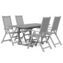 Set da Pranzo per Giardino 5 pz in Legno Massello di Acacia