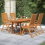 Set Mobili da Pranzo per Giardino 5 pz Legno Massello di Acacia