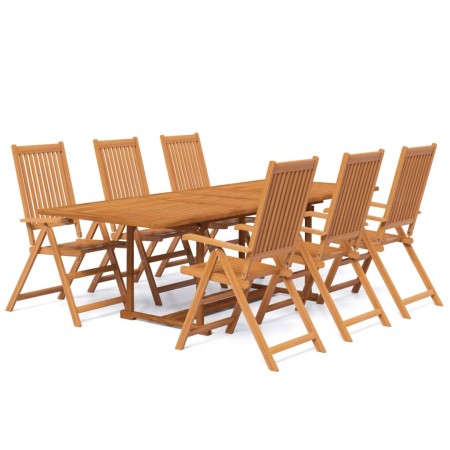 Set Mobili da Pranzo per Giardino 7 pz Legno Massello di Acacia