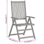 Set da Pranzo per Giardino 7 pz in Legno Massello di Acacia