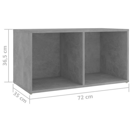 Mobili TV 2 pz Grigio Cemento 72x35x36,5cm in Legno Multistrato