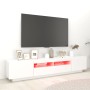 Mobile Porta TV con Luci LED Bianco 200x35x40 cm