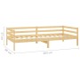 Divano Letto con Materasso 90x200 cm Legno Massello di Pino