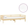 Divano Letto con Materasso 90x200 cm Legno Massello di Pino
