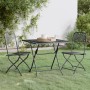 Set da Pranzo per Giardino 3pz Rete Metallica Espansa Antracite