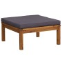 Set Divani da Giardino 4 pz con Cuscini in Massello di Acacia