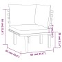 Set Divani da Giardino 4 pz con Cuscini in Massello di Acacia