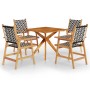 Set Mobili da Pranzo per Giardino 5 pz Legno Massello di Acacia