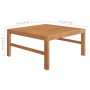 Set Divani da Giardino 6pz Cuscini Crema Legno Massello di Teak