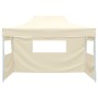 Tenda Pieghevole con 3 Pareti 3x4,5 m Crema