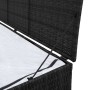 Baule da Giardino Nero 150x50x60 cm in Polyrattan