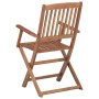 Sedie da Giardino Pieghevoli 2 pz in Legno Massello d'Acacia