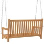 Dondolo da Giardino in Legno Massello di Teak 114x60x64 cm