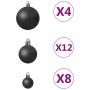 Set Palline di Natale 100 pz Nero