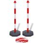 Set Stradale con Pali e Catena in Plastica 10 m