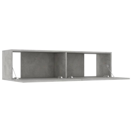 Mobile Porta TV Grigio Cemento 120x30x30cm in Legno Multistrato