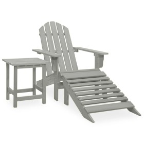 Sedia Giardino Adirondack Ottomana Tavolo Abete Massello Grigio