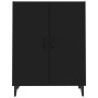 Credenza Nera 70x34x90 cm in Legno Multistrato