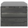 Pouf da Giardino su Pallet con Cuscino in Legno di Pino