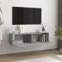 Mobile Muro TV Grigio Sonoma 120x30x30cm Legno Ingegnerizzato