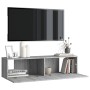 Mobile Muro TV Grigio Sonoma 120x30x30cm Legno Ingegnerizzato