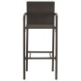 Sgabelli da Bar 4 pz Marroni in Polyrattan